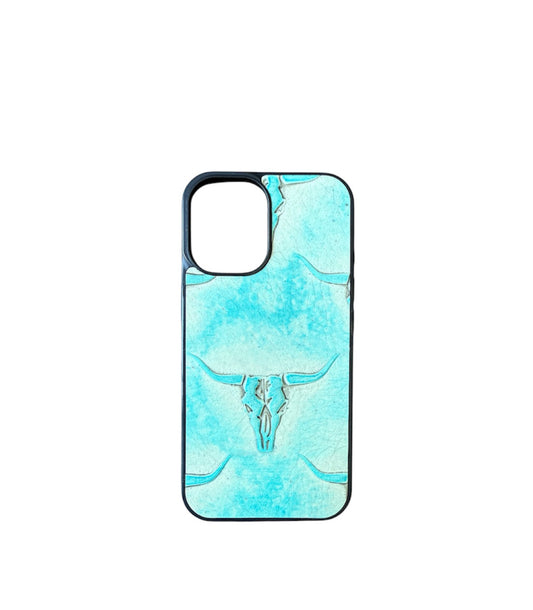 A8804 - IPhone 16 Tooled Leather w Rubber Case