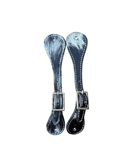 31008F -  Leather Hair on Cowhide Youth Spur Straps