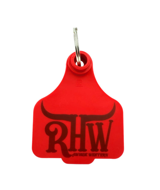 P4258 - Red Rawhide Western Cattle Tag