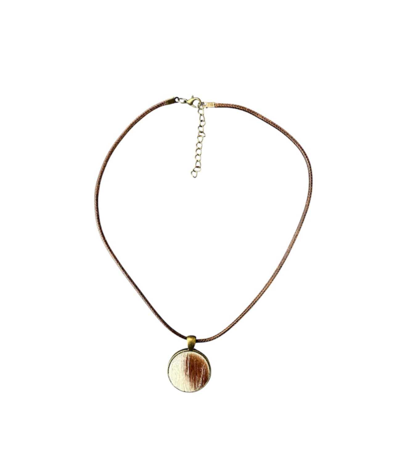 J7049 - 100% Cowhide Pendant Necklace