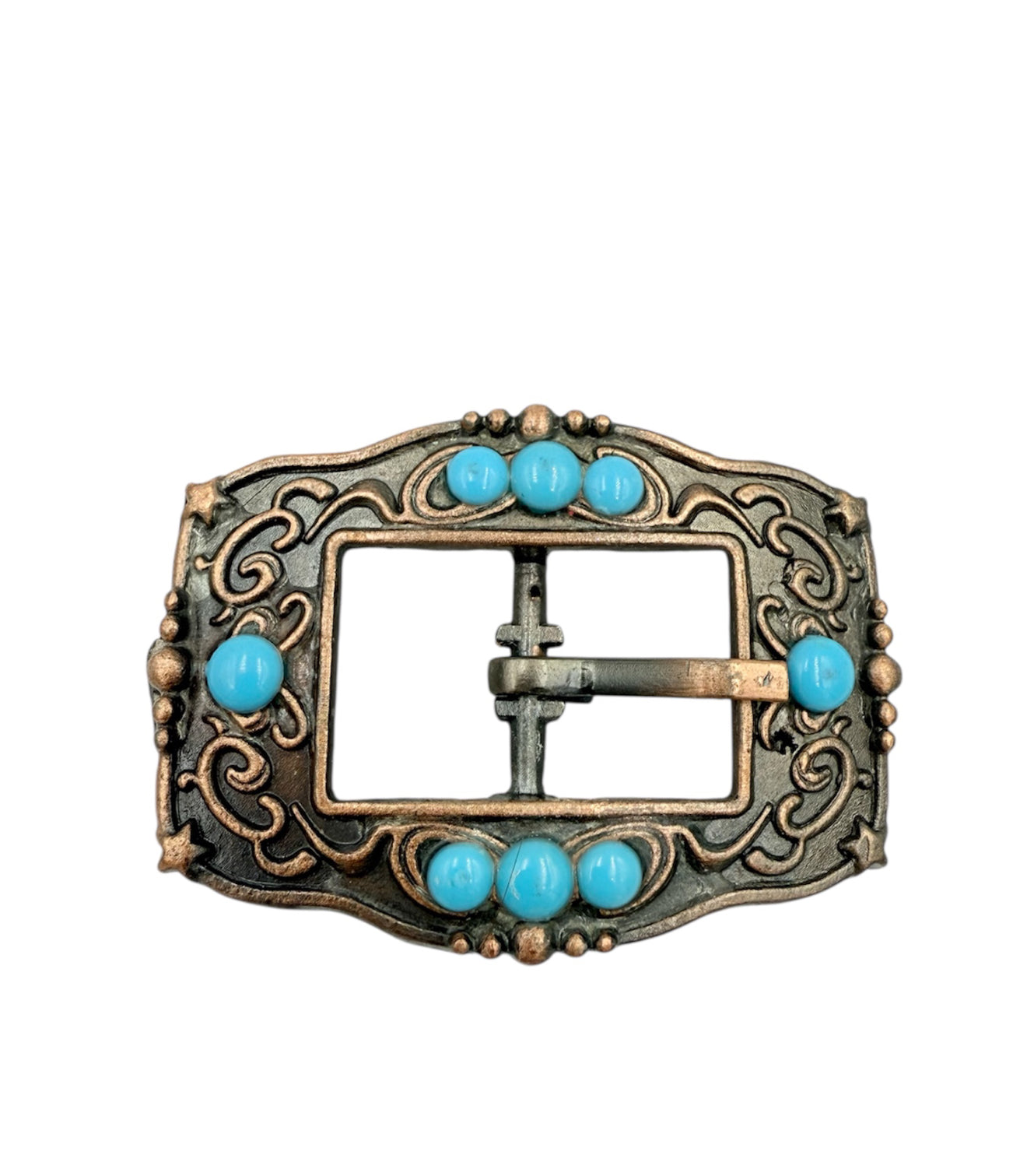A7641 - Copper Buckle w Beads