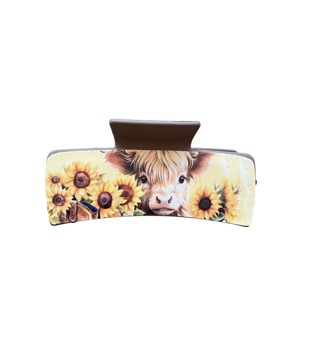 J6621C - Western Highland Cow Hair Claw Clip