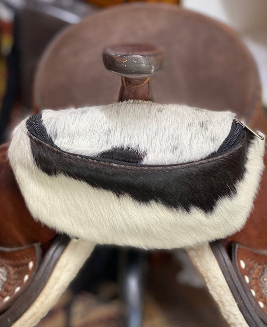 178187i - Hair on Cowhide Saddle Pouch