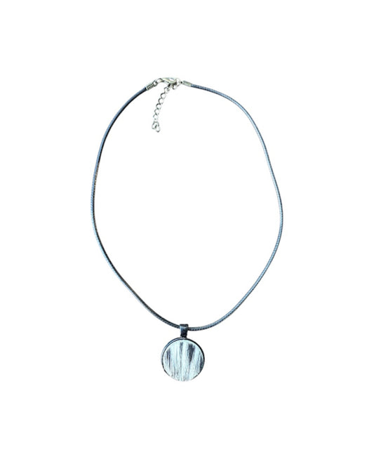 J6911 - 100% Cowhide Pendant Necklace