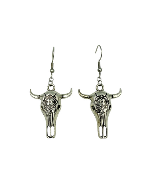 J6223 - Skull Dangle Earrings