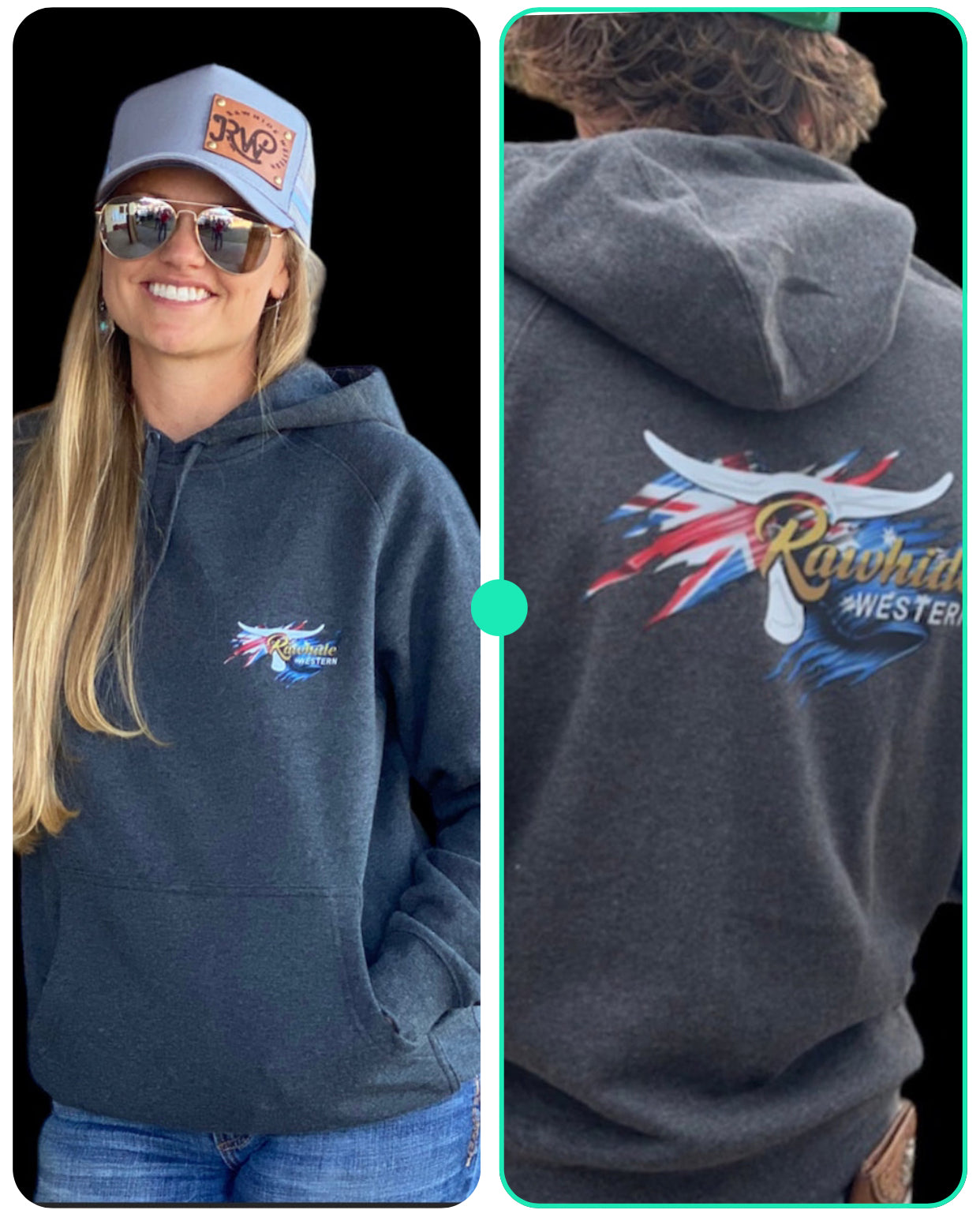 P4124 - Rawhide Asphalt Marle Hoodie - Unisex