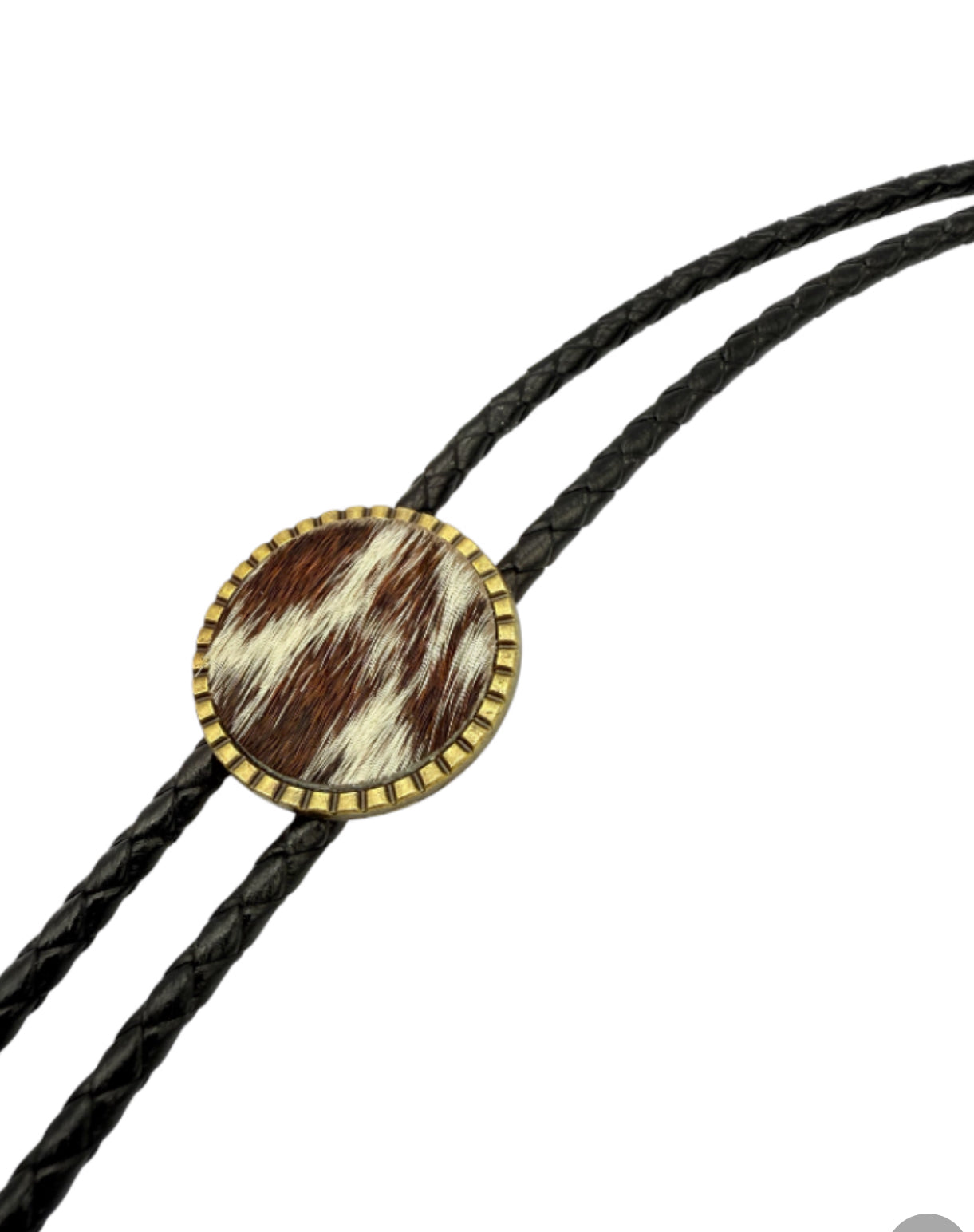 J7125 - Real Leather & Cowhide Adult Bolo Tie