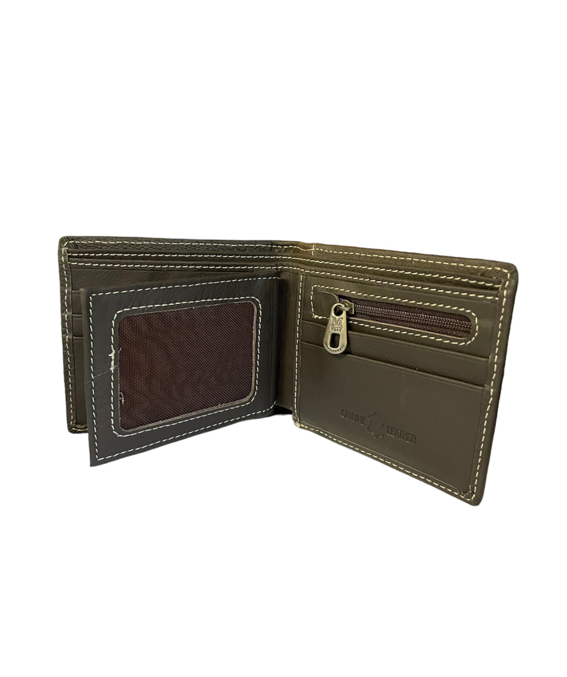 MWSW018BR - Genuine Leather Collection Men's Wallet - Brown