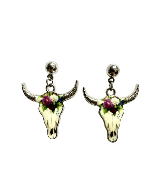J7025C - Stud Dangle Earrings