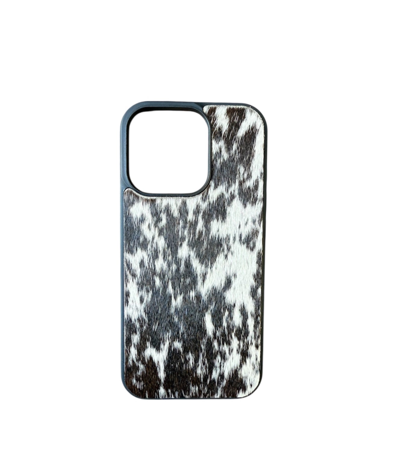 A8811 - IPhone 16 Pro Hair on Hide Leather w Rubber Case