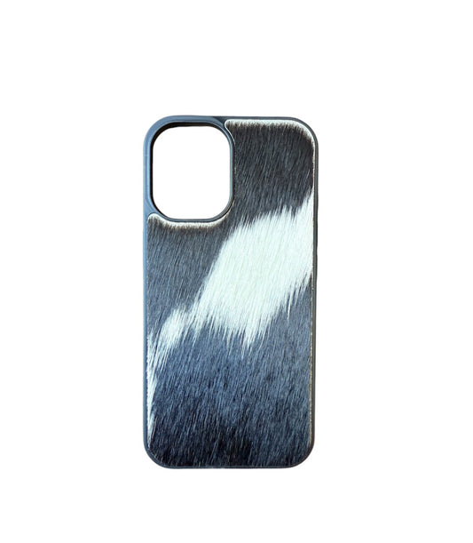 A8799 - IPhone 16 Hair on Hide Leather w Rubber Case