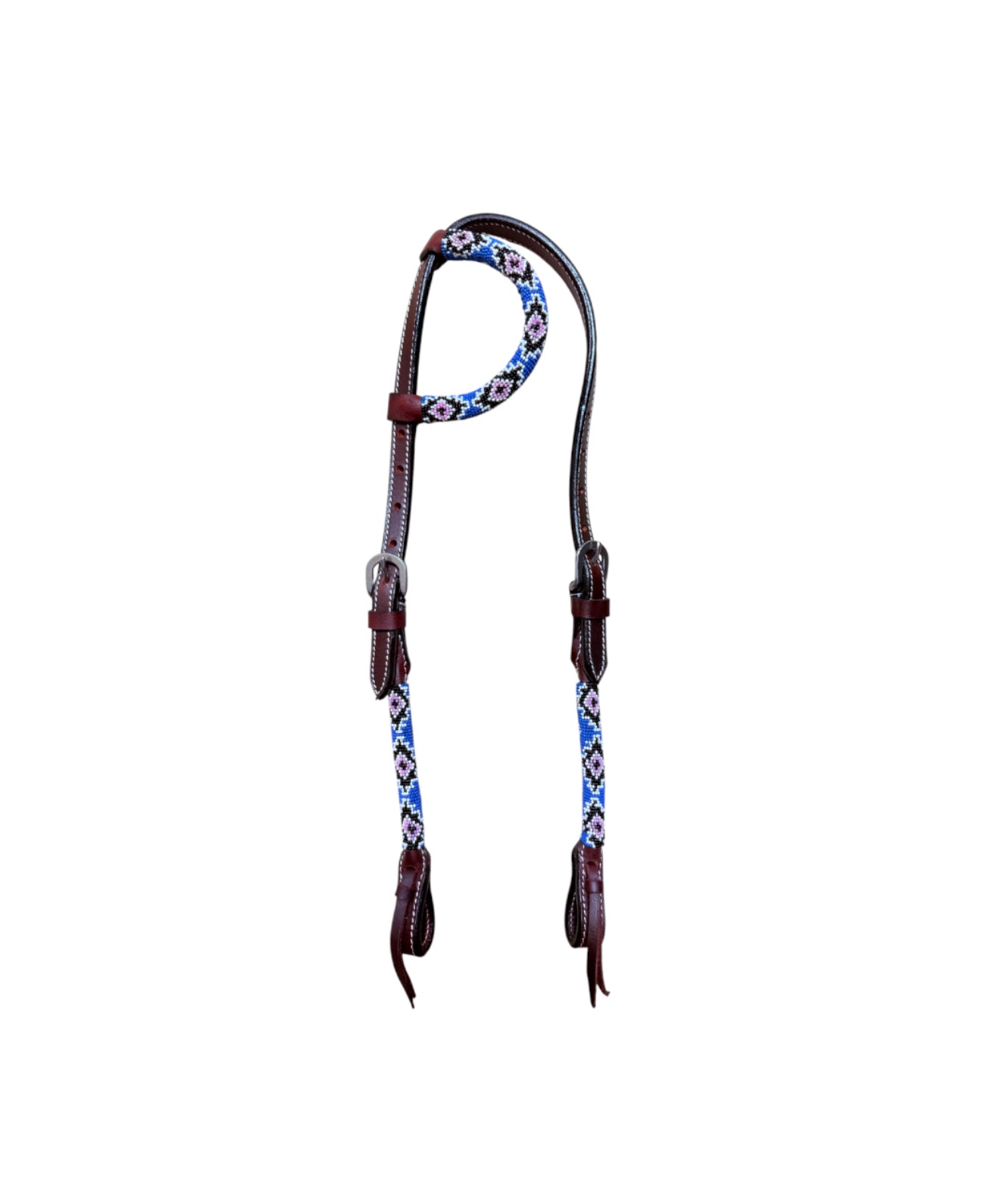 T5571C - Beaded One Ear Western Bridle Cob-Full
