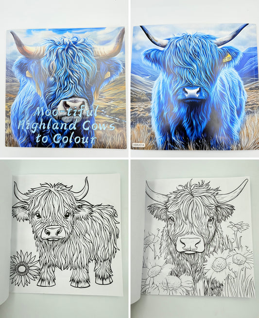 A8914 - Small Highland Cow Colouring in Book