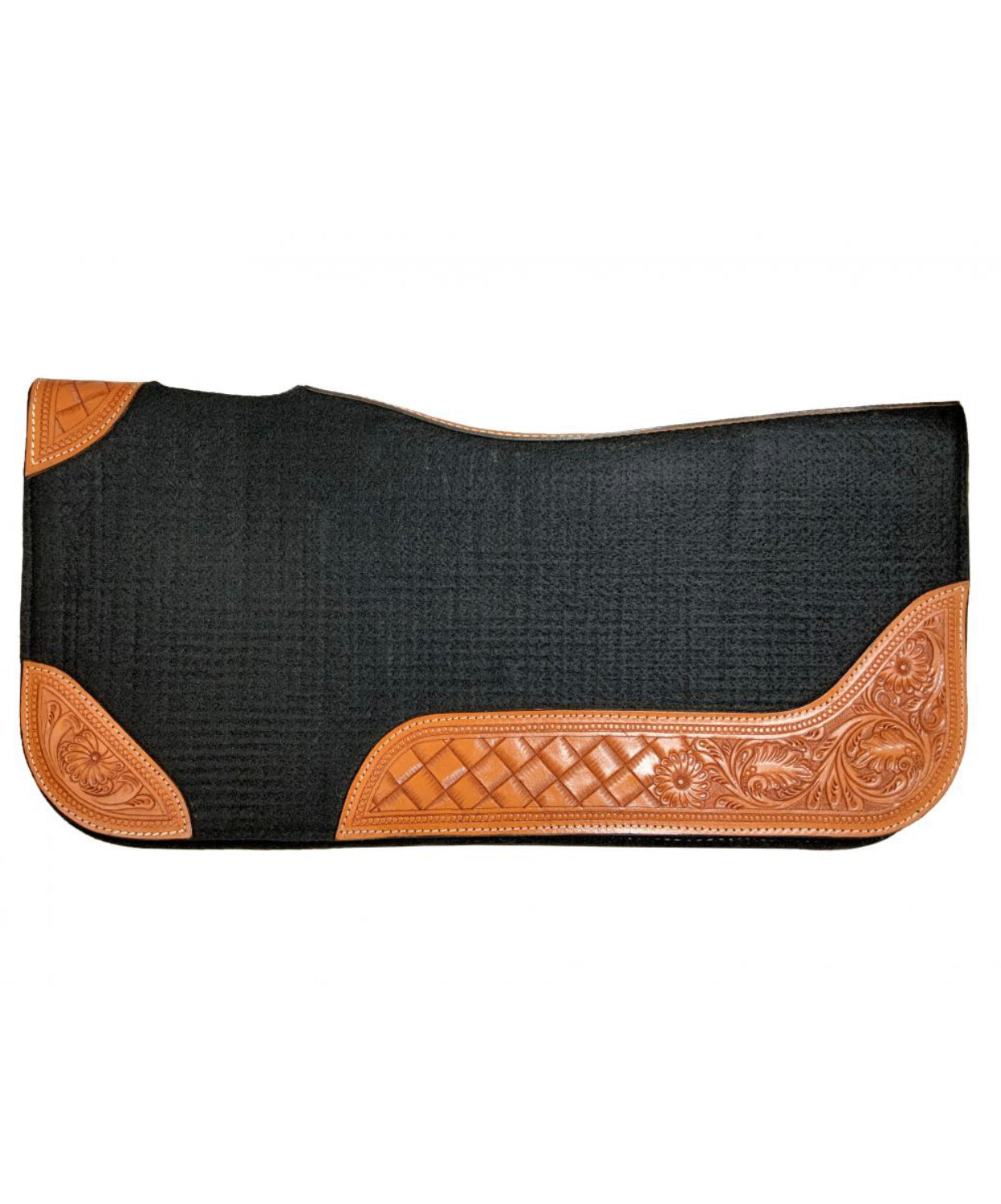 4936 - 3/4” Heavy Duty Black felt pad with floral tooling