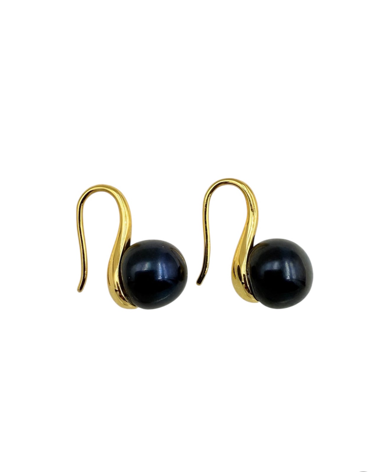 J7116 - Real Pearl Blue/Black Baroque Dangle Earrings - Rawhide Western Wear 