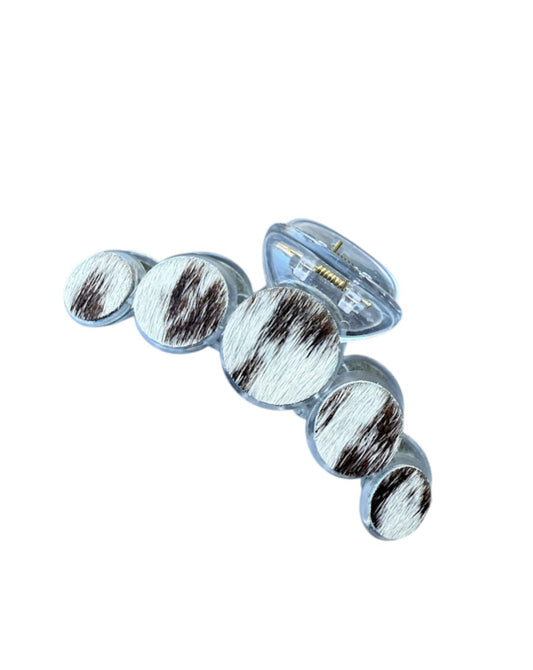 J6890 -  Cowhide Large Hair Claw Clip