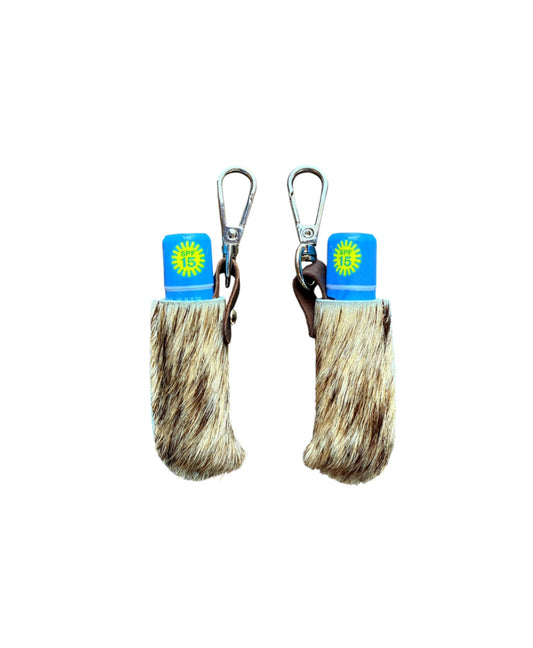 A8996 -  Real Cowhide Lip Balm Holder w Clip - Rawhide Western Wear 