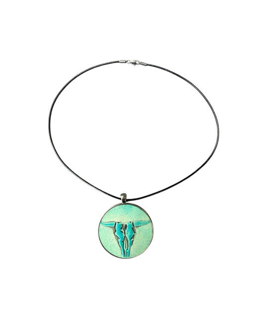 J6898 - 100% Leather Pendant Necklace