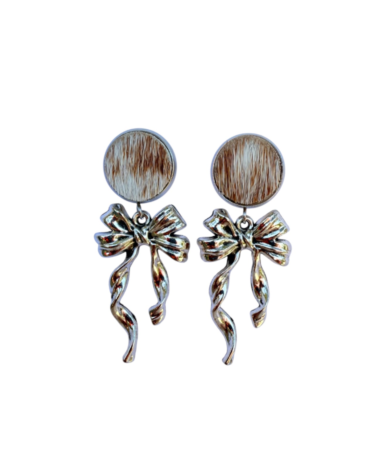 J6668E - 100% Hair on Hide Earrings