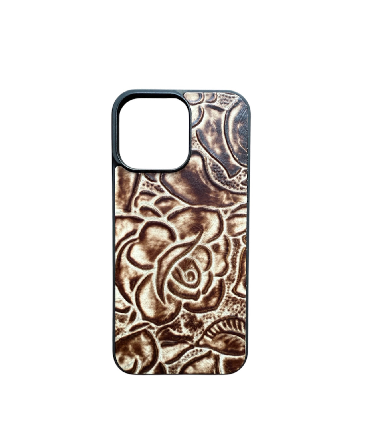A8820 - IPhone 16 Pro Max Tooled Leather w Rubber Case