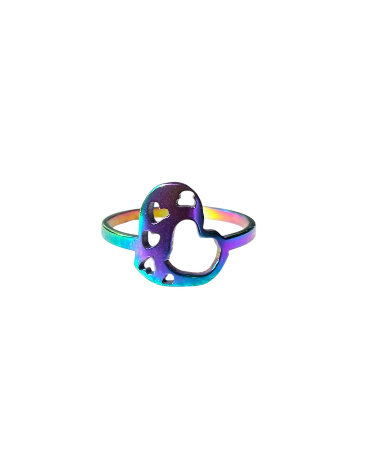 J7165A - Petrol Colour S/S Western Style Ring