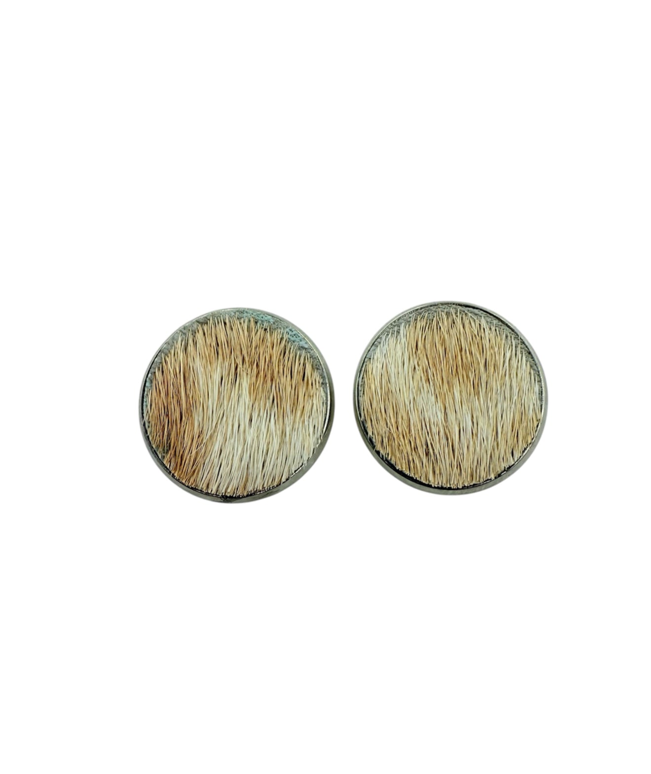 J7051 - Round Hide Stud Earrings - Rawhide Western Wear 