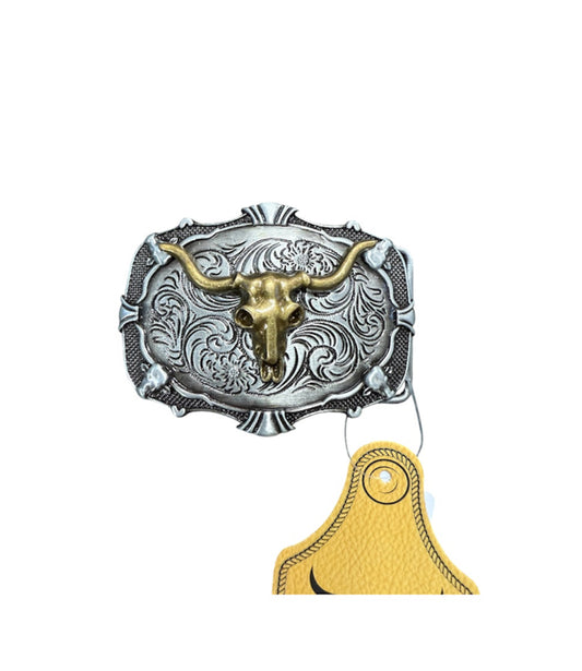 A8828a  - Western Bull Skull Embellishment Buckle