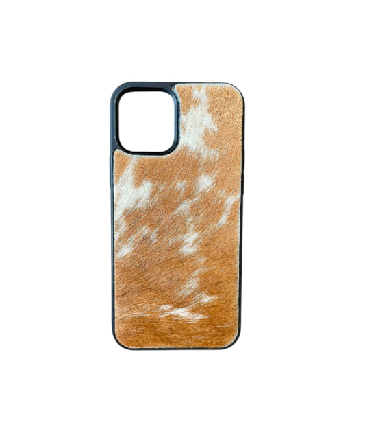 A8620 - IPhone 12/12Pro Hair on Hide Leather Case