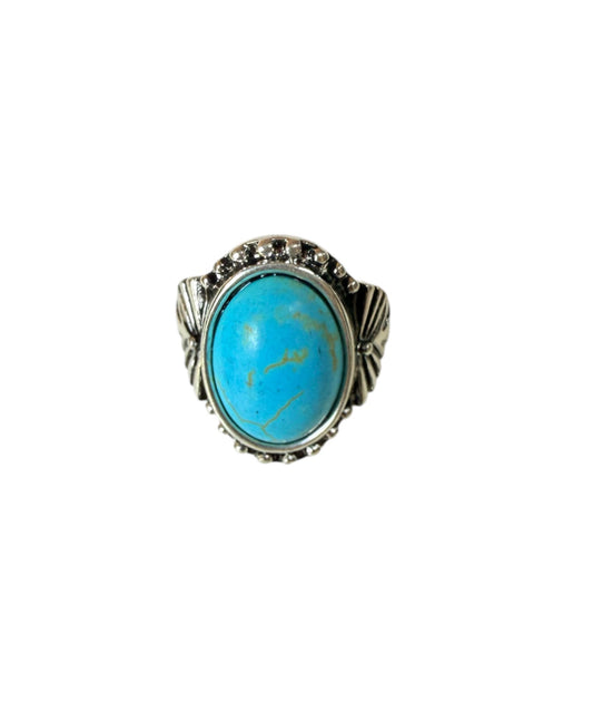 J6720 - Western Style Stone Cuff Ring