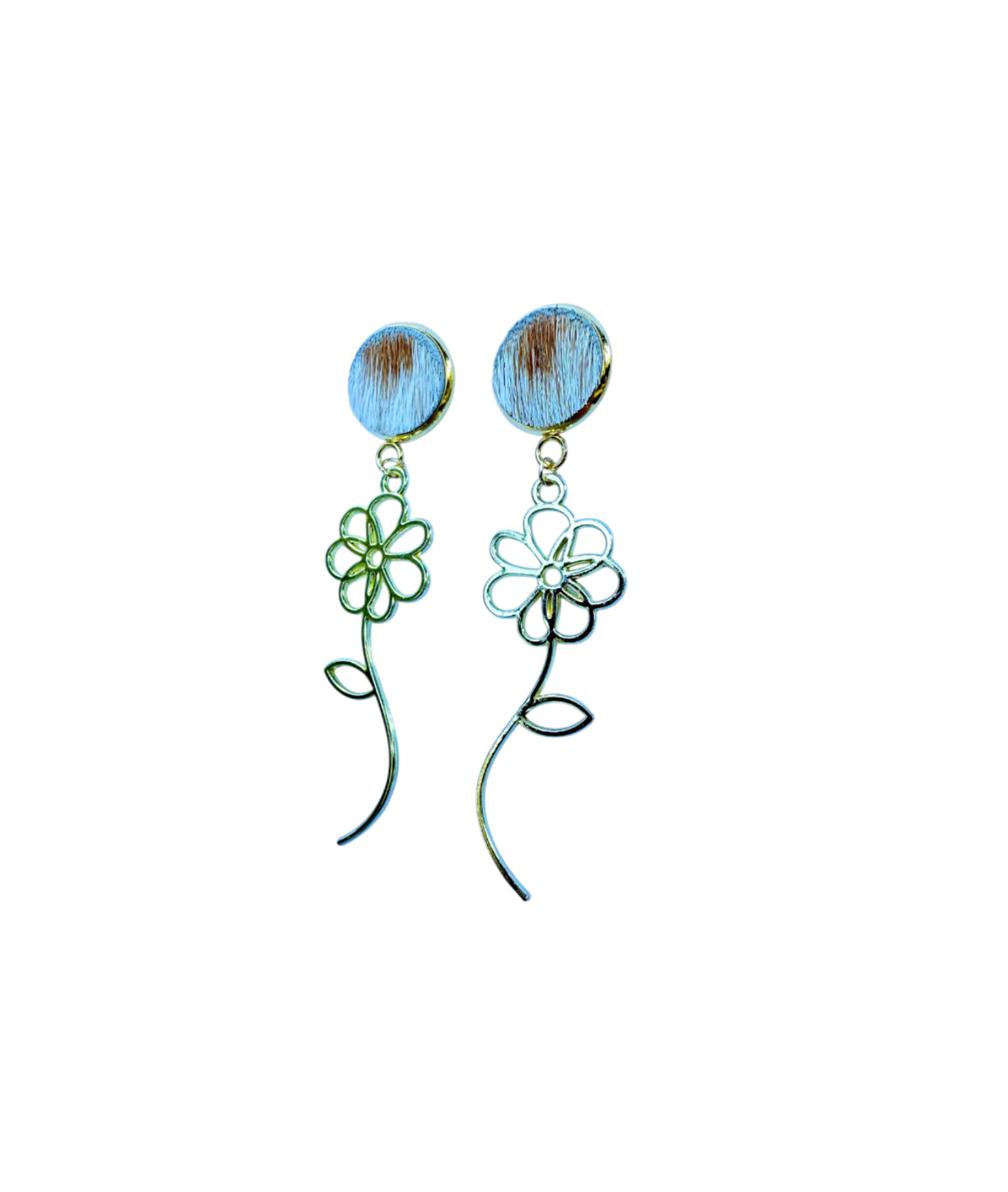 J6986C - 100% Hair on Hide Dangle Earrings - Rawhide Western Wear 