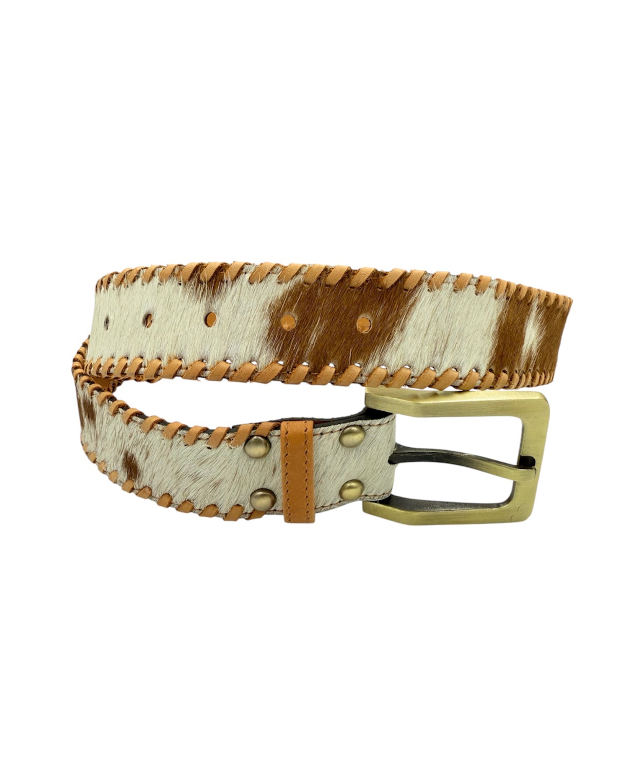 A8225 - 30” Small Boho Cowhide Belt