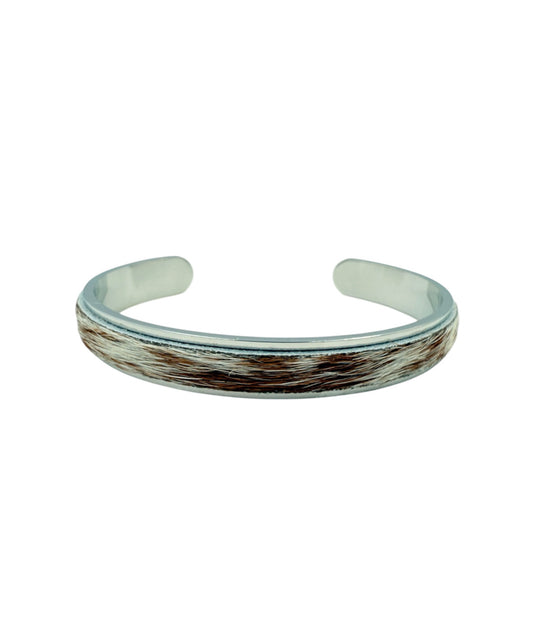 J7004 - Solid/Stainless Steel 3/4 Bangle Cowhide - Rawhide Western Wear 