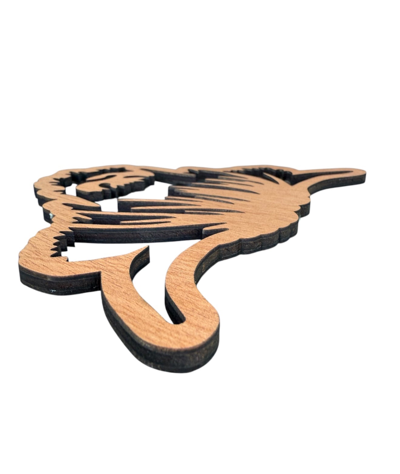 A8904 - Highland Cow Shape Wooden Drink Coaster - Rawhide Western Wear 