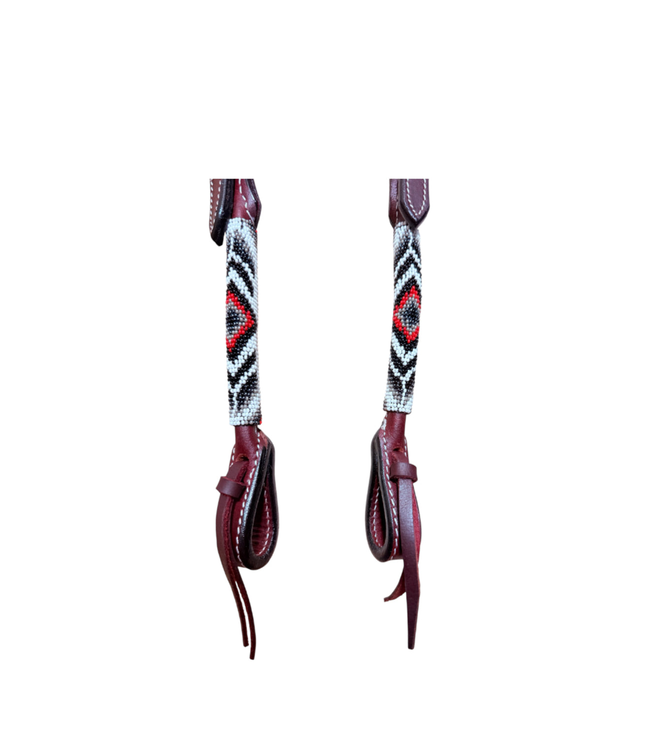 T5571A - Beaded One Ear Western Bridle Cob-Full
