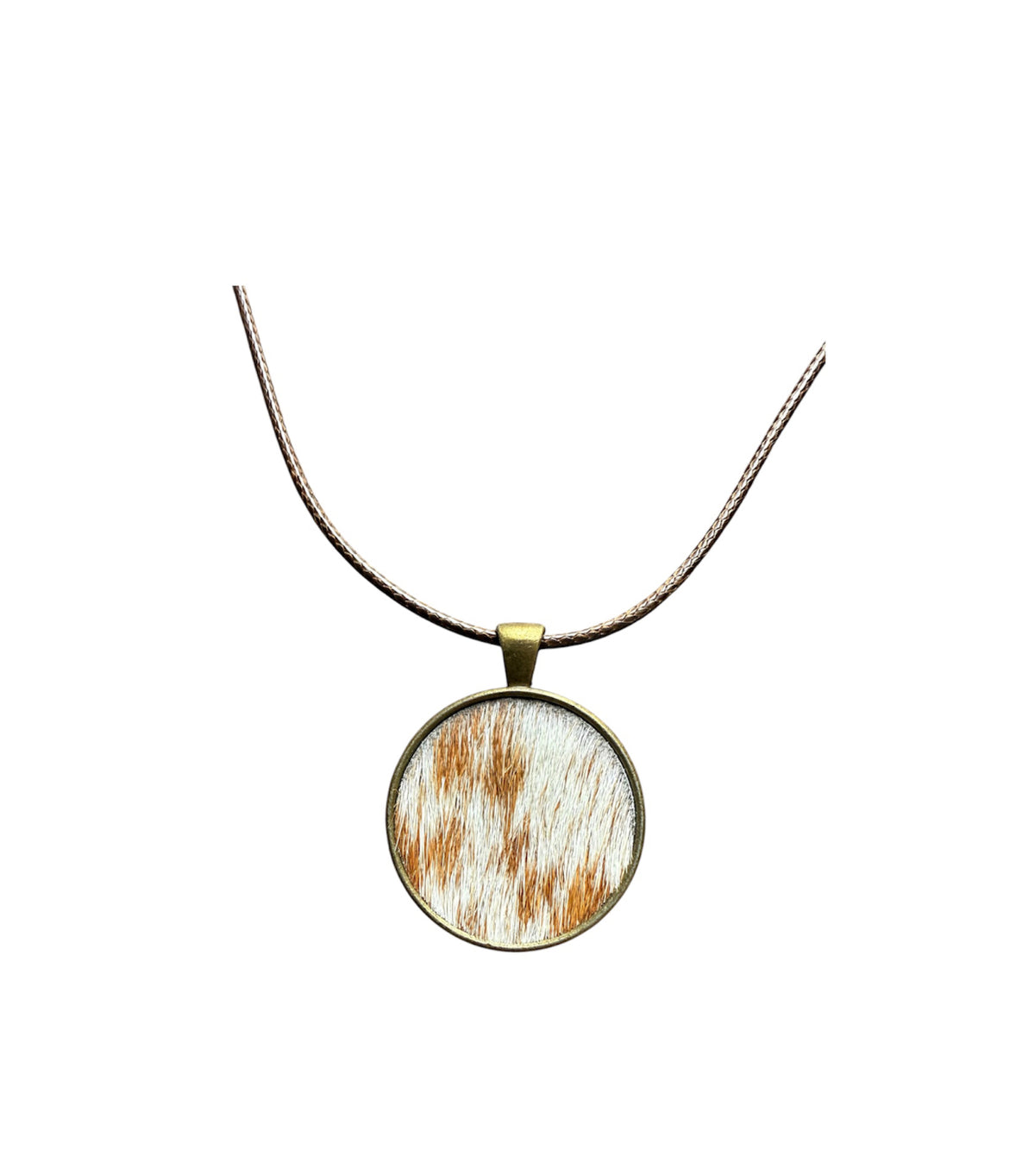 J6910 - 100% Cowhide Pendant Necklace