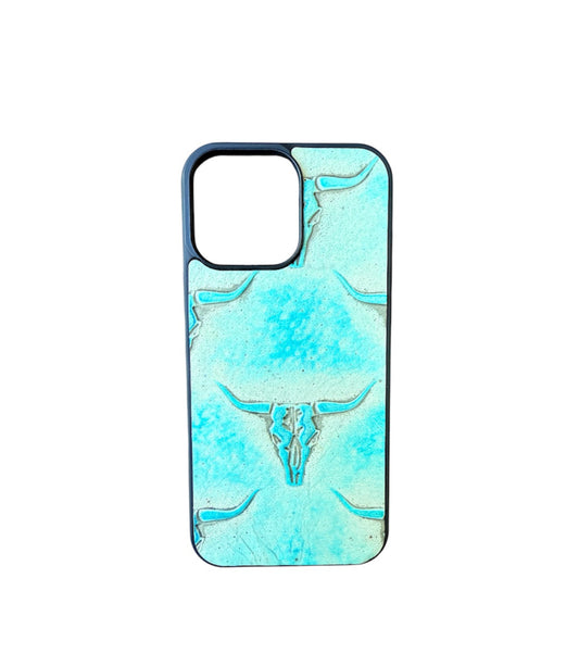 A8819 - IPhone 16 Pro Max Tooled Leather w Rubber Case