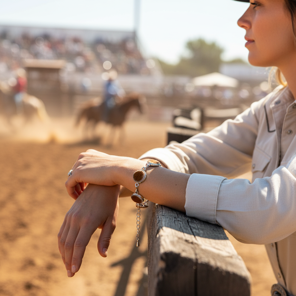 J6880 -  Cowhide Bracelet - Rawhide Western Wear 