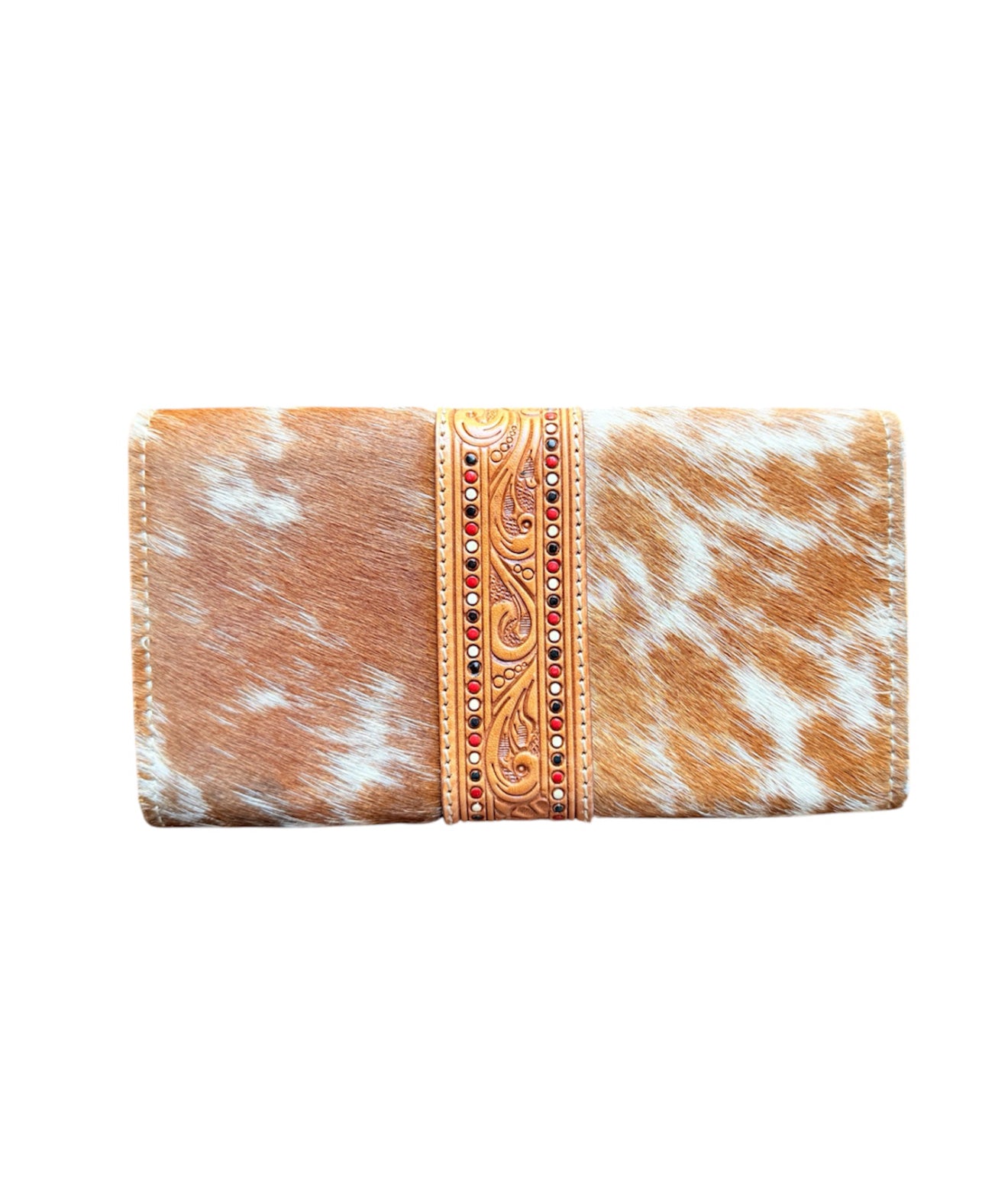 AW29T - Hand Painted Tooling Leather Trifold Wallet