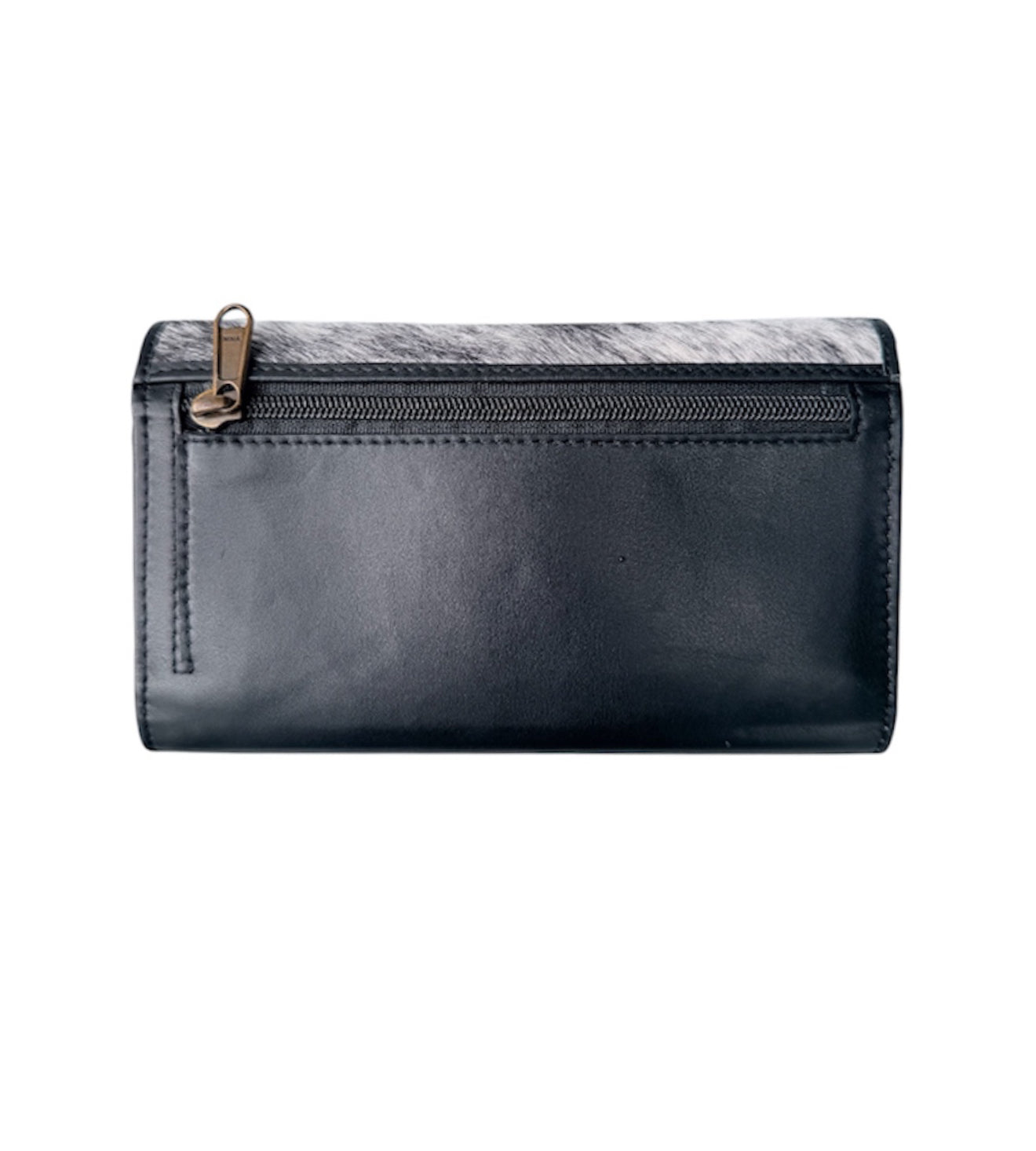 L69933B - Tooled Hair-On-Hide Wallet