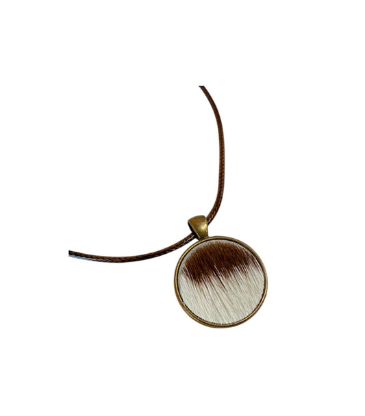 J6915A - 100% Cowhide Pendant Necklace