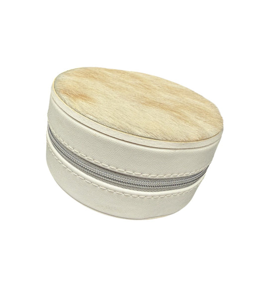 A8887 - 3 Layer Large Hair on Hide Leather Jewellery Box