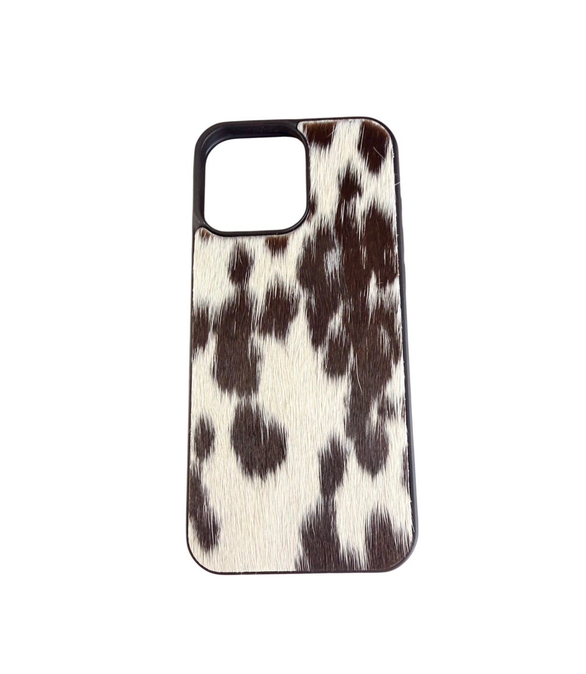 A8816 - IPhone 16 Pro Max Hair on Hide Leather w Rubber Case - Rawhide Western Wear 
