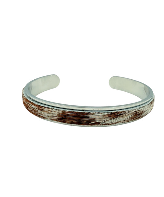 J6844   - Solid/Stainless Steel 3/4 Bangle Cowhide - Rawhide Western Wear 