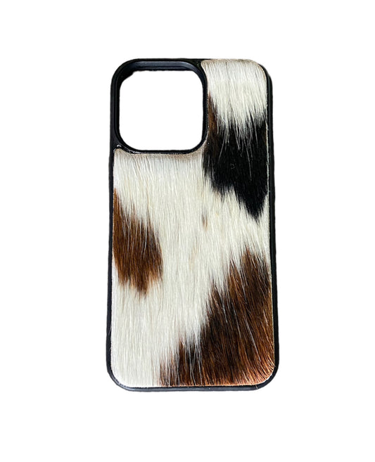 A8469 - IPhone 13 Pro Hair on Hide Leather Case