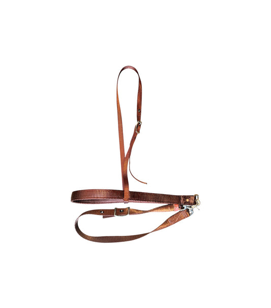 T000BR - Aust Made Brown Nylon noseband and tiedown