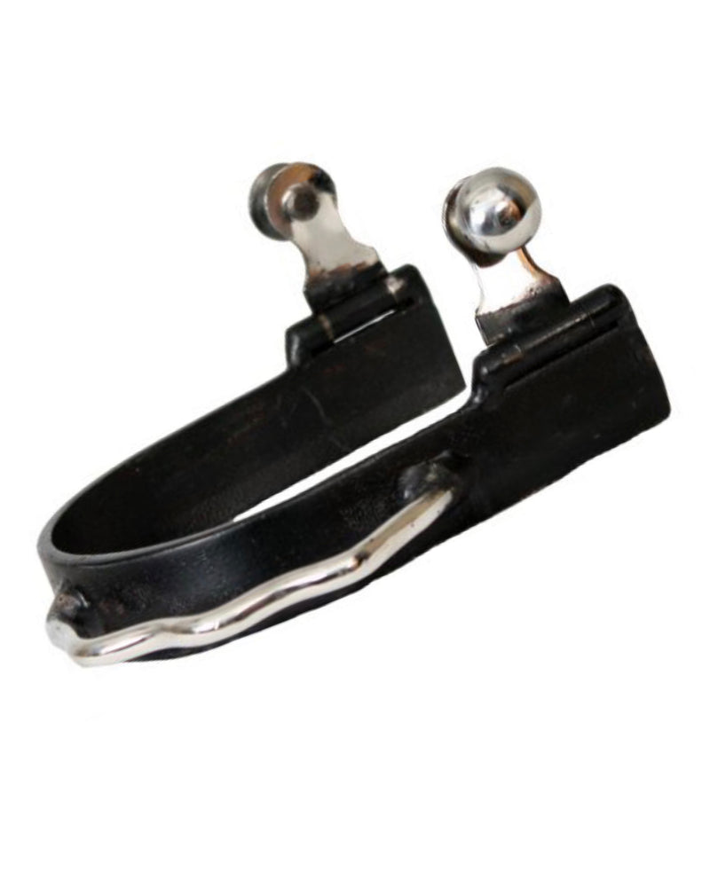 21151 - Ladies/youth size blued steel barrel racer bumper spurs