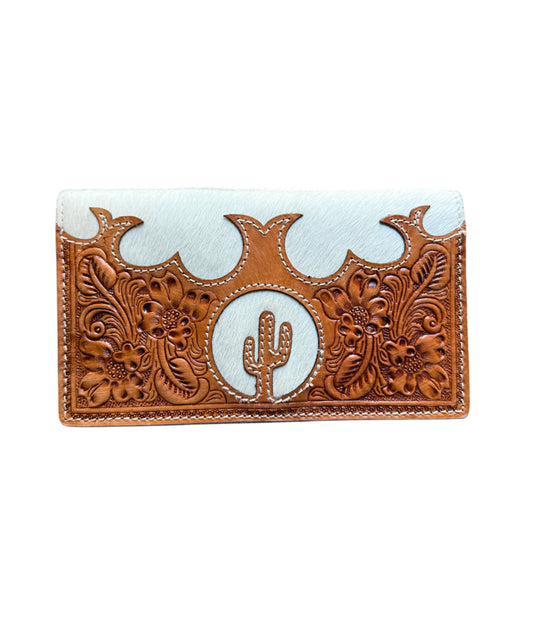 AW31 - Tooling Leather Slim Cowhide Wallet - Rawhide Western Wear 
