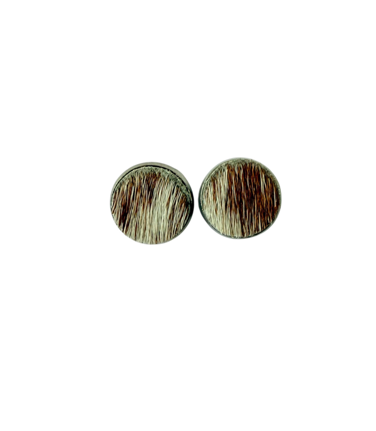 J6597 - 12mm Round Hide Stud Earrings