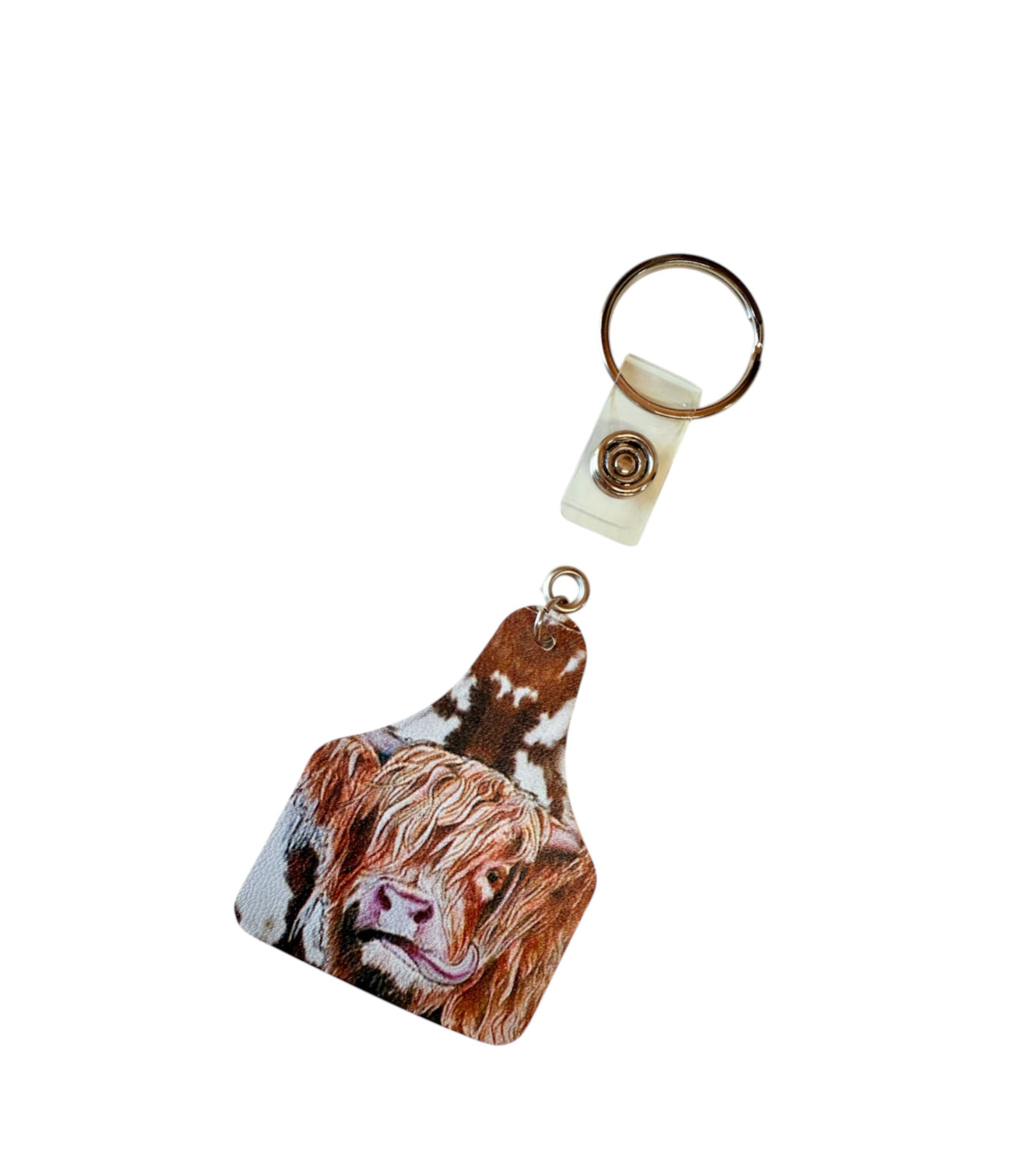A7990A - Highland Cow Print Keychain