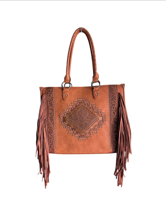MW1299G8317CF - Montana West Tool Fringe Collection Concealed Carry Wide Tote